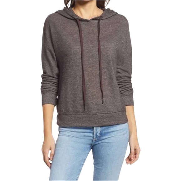 EVERLEIGH Hooded Sweatshirt in Chocolate Brown NWT - Picture 1 of 3